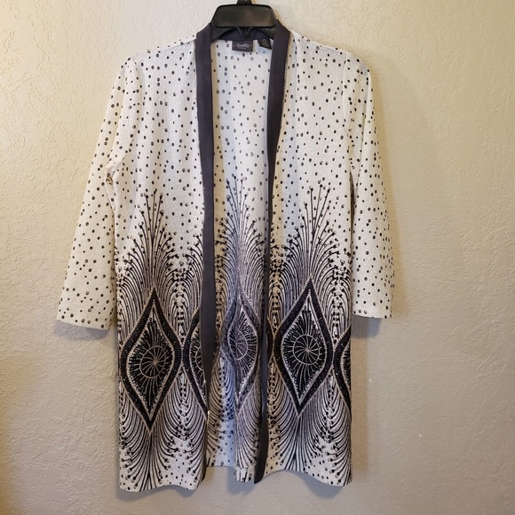 Travelers by Chicos NWOT Women's Sz Small Long Cardigan Exquisite Brown Multi - Picture 1 of 6